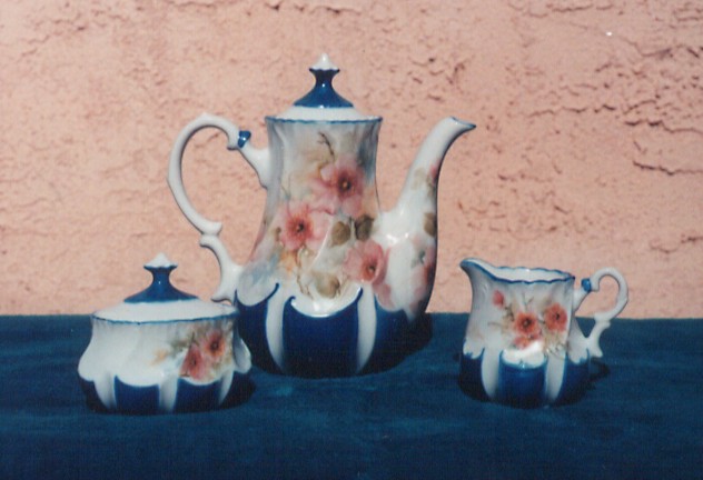 Tea Set Painted by Adrienne Colvin