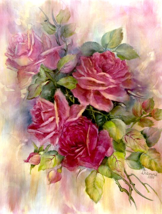 Roses Painted by Dianne Moore
